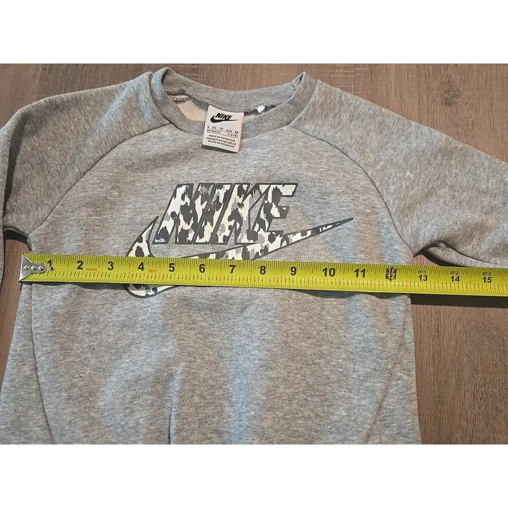 Nike Gray Sweatshirt & Animal Print Leggings Set sz 4 NWT 2 PC Set - Picture 8 of 8